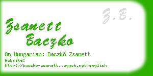 zsanett baczko business card